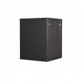 Шкаф 19" телекоммуникационный настенный, 15U 769x600х600 мм, дверь перфорация, черный